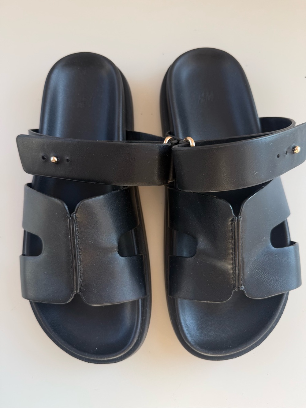 H&M Black Adjustable Footbed Sandals EU38 - Picture 2 of 7